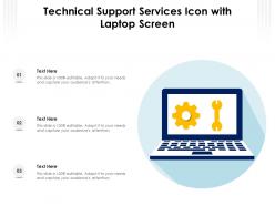 Technical support services icon with laptop screen
