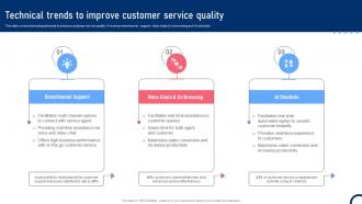 Technical Trends To Improve Customer Service Quality Quality Improvement Tactics Strategy SS V