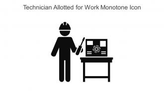 Technician Allotted For Work Monotone Icon In Powerpoint Pptx Png And Editable Eps Format