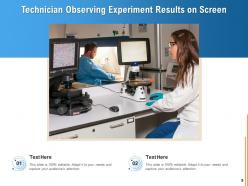 Technician conducting equipment inspection microscope solution workstation