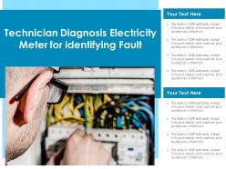 Technician Diagnosing Electricity Meter For Identifying Fault