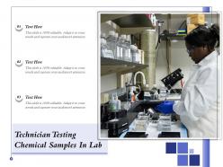 Technician testing chemical samples in lab