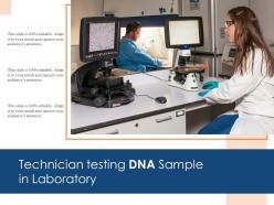 Technician testing dna sample in laboratory