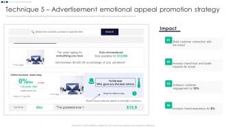 Technique 5 Advertisement Emotional Appeal Promotion Product Differentiation Through
