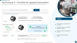 Technique 5 Emotional Appeal Promotion Develop Promotion Plan To Boost Sales Growth