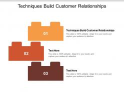 Techniques build customer relationships ppt powerpoint presentation samples cpb
