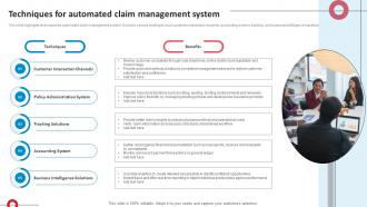 Techniques For Automated Claim Management System