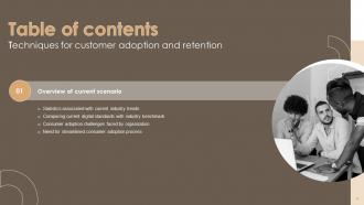 Techniques For Customer Adoption And Retention Complete Deck Slides Best