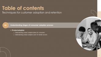 Techniques For Customer Adoption And Retention Complete Deck Captivating Best