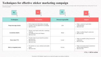 Techniques For Effective Sticker Campaign Social Media Marketing To Increase Product Reach MKT SS V