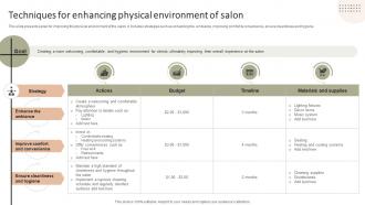 Techniques For Enhancing Physical Environment Improving Client Experience And Sales Strategy SS V