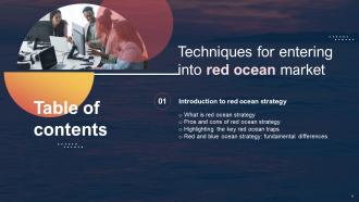 Techniques For Entering Into Red Ocean Market Powerpoint Presentation Slides Strategy CD V Captivating Visual