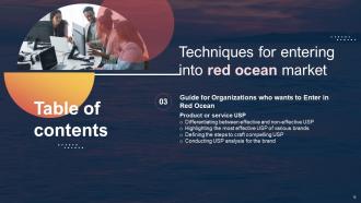 Techniques For Entering Into Red Ocean Market Powerpoint Presentation Slides Strategy CD V Content Ready Appealing