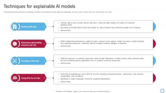 Techniques For Explainable AI Models Explainable AI Models