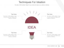 Techniques for ideation powerpoint slide themes