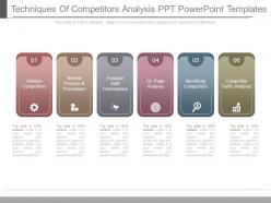 Techniques Of Competitors Analysis Ppt Powerpoint Templates