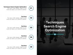 Techniques search engine optimization ppt powerpoint presentation ideas guidelines cpb