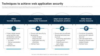 Techniques To Achieve Web Application Security