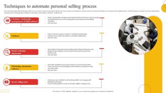Techniques To Automate Personal Selling Process