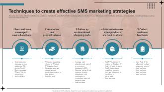 Techniques To Create Effective SMS Marketing SMS Advertising Strategies Drive Sales MKT SS V