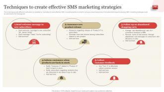 Techniques To Create Effective SMS Marketing Strategies SMS Marketing Guide To Enhance