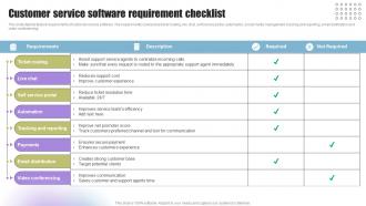 Techniques To Enhance Support Customer Service Software Requirement Checklist