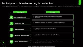 Techniques To Fix Software Bug In Production