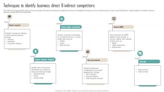 Techniques To Identify Business Direct And Competitor Analysis Guide To Develop MKT SS V