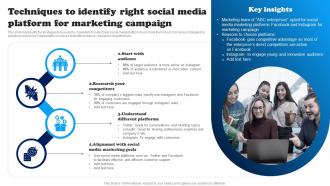 Techniques To Identify Right Social Media Platform For Data Driven Decision Making To Build MKT SS V