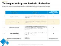 Techniques to improve intrinsic motivation move forward ppt powerpoint presentation infographics samples