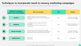 Techniques To Incorporate Touch In Sensory Marketing Digital Neuromarketing Strategy To Persuade MKT SS V