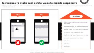 Techniques To Make Real Estate Website Mobile Responsive Complete Guide To Real Estate Marketing MKT SS V
