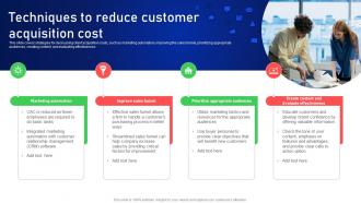 Techniques To Reduce Customer Acquisition Cost Online And Offline Client Acquisition