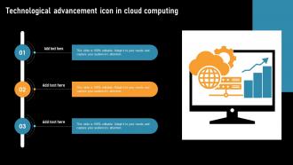 Technological Advancement Icon In Cloud Computing
