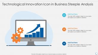 Technological innovation icon in business steeple analysis