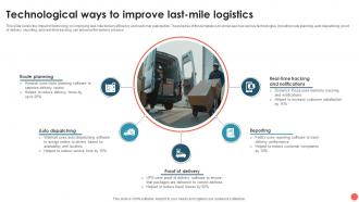 Technological Ways To Improve Last Mile Logistics Infographic Template Influencers