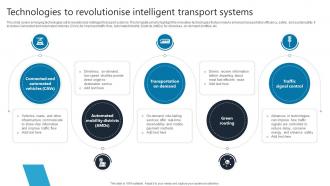 Technologies To Revolutionise Intelligent Transport Systems