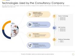 Technologies used by the consultancy company identifying new business process company
