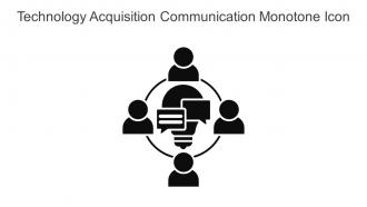 Technology Acquisition Communication Monotone Icon In Powerpoint Pptx Png And Editable Eps Format