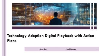 Technology Adoption Digital Playbook With Action Plans PPT Outline AT