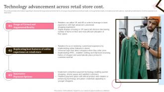Technology Advancement Across Retail Store Cont In Store Shopping Experience