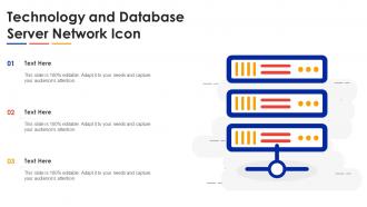 Technology and database server network icon