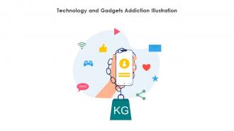Technology And Gadgets Addiction Illustration