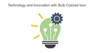 Technology And Innovation With Bulb Colored Icon In Powerpoint Pptx Png And Editable Eps Format