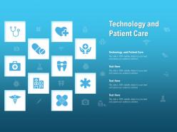 Technology and patient care ppt powerpoint presentation file smartart