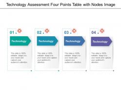 Technology assessment four points table with nodes image