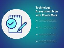 Technology assessment icon with check mark