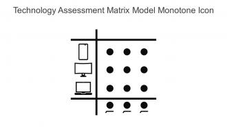 Technology Assessment Matrix Model Monotone Icon In Powerpoint Pptx Png And Editable Eps Format