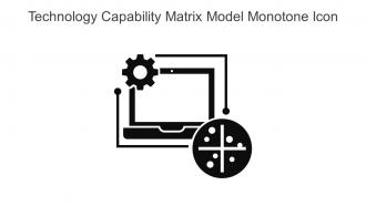 Technology Capability Matrix Model Monotone Icon In Powerpoint Pptx Png And Editable Eps Format