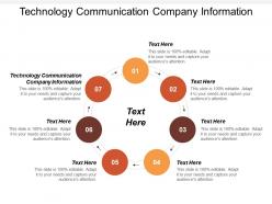 Technology communication company information ppt powerpoint presentation ideas example cpb